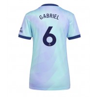 Camisa de Futebol Arsenal Gabriel Magalhaes #6 Equipamento Alternativo Mulheres 2024-25 Manga Curta